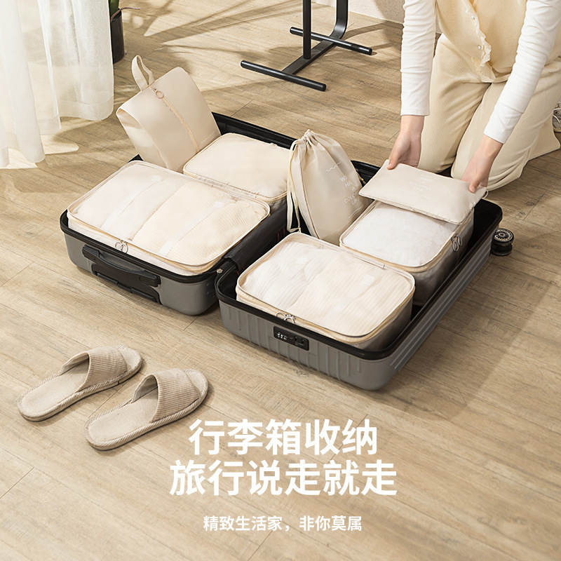 旅行收纳袋行李箱收纳包束口分装出差防水内衣包内裤旅游便携衣服 Application Scenario