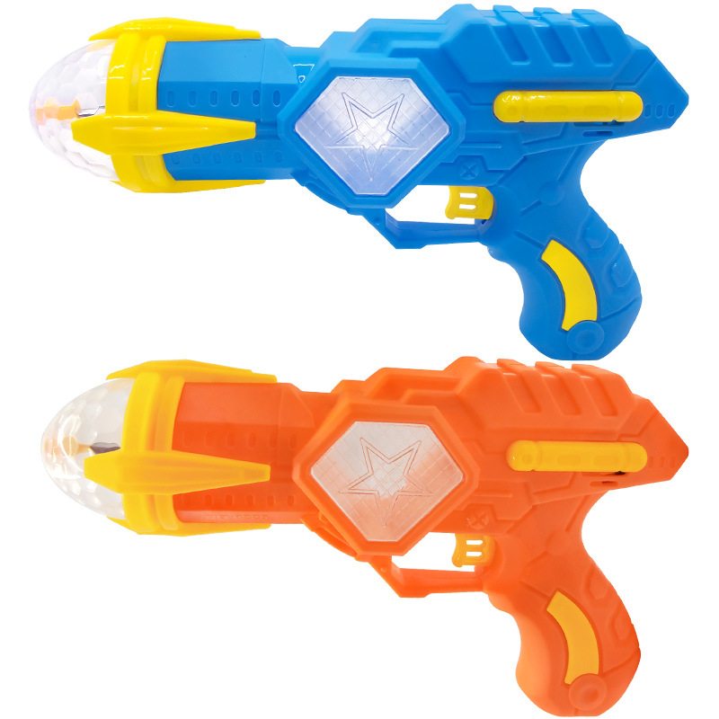 Space projection gun, large audio-visual electric gun, simulation music gun, children's and boys' toys, wholesale at night market stalls Item Picture