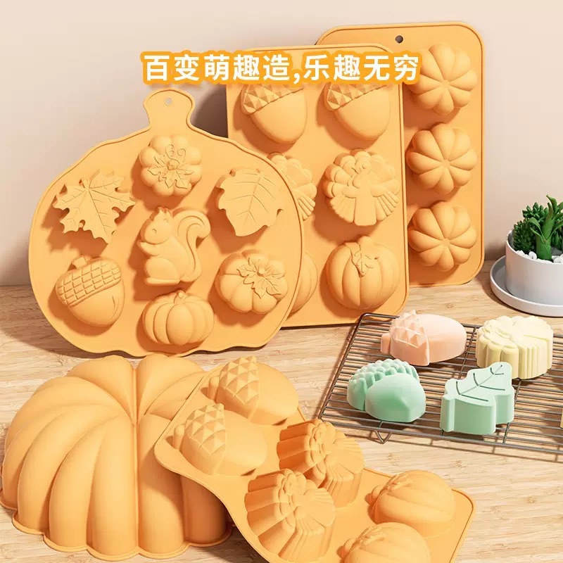 跨境万圣节南瓜硅胶宝宝辅食烘焙模具baby care婴幼童产品图