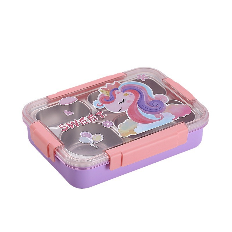Dopamine-colored insulated lunch box for girls, 304 stainless steel lunch box for office workers, high appearance level, heat and cold resistant lunch box Item Picture