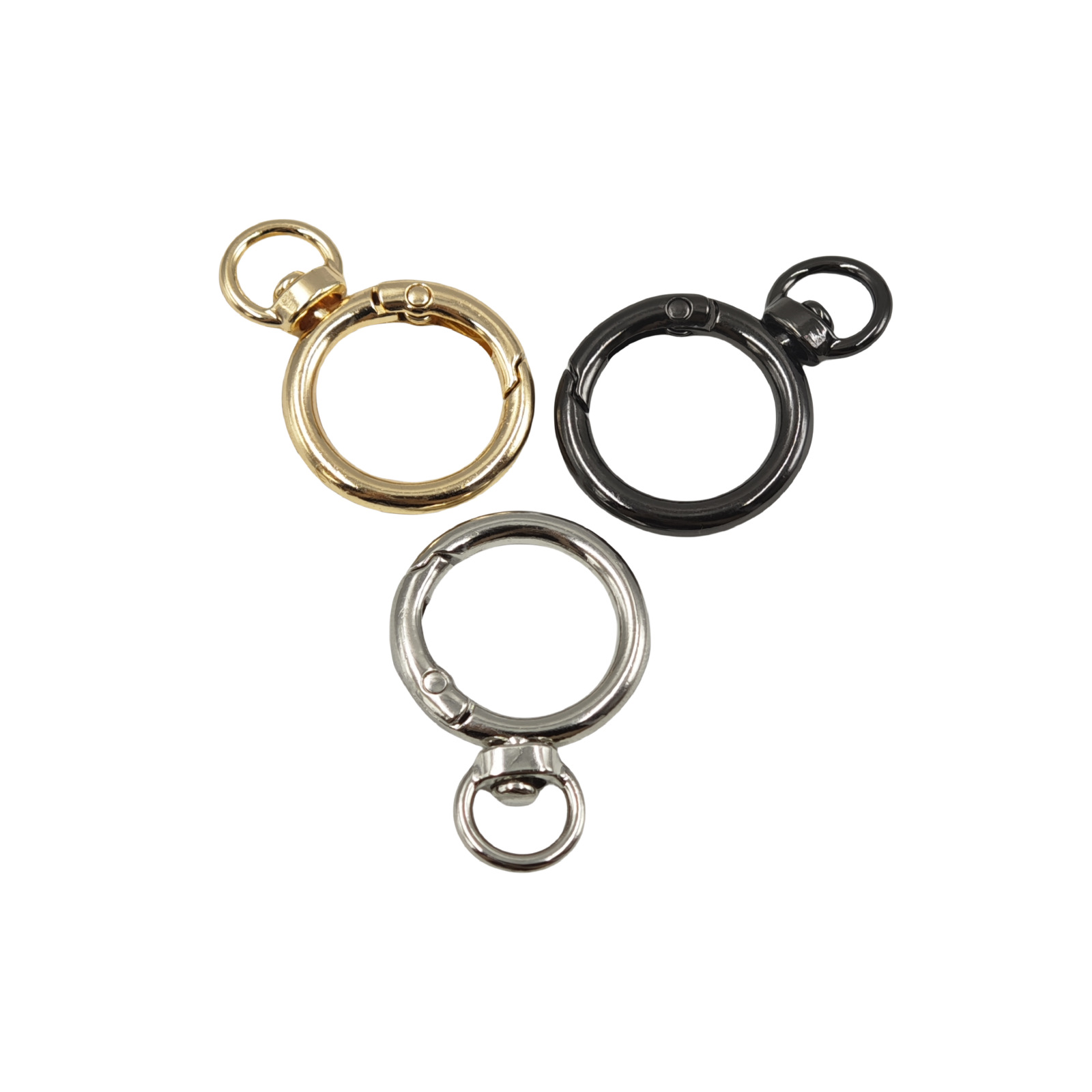 6-point spring buckle with tail ring, zinc alloy open spring ring, hardware spring, mobile phone bag key chain hook buckle details Picture