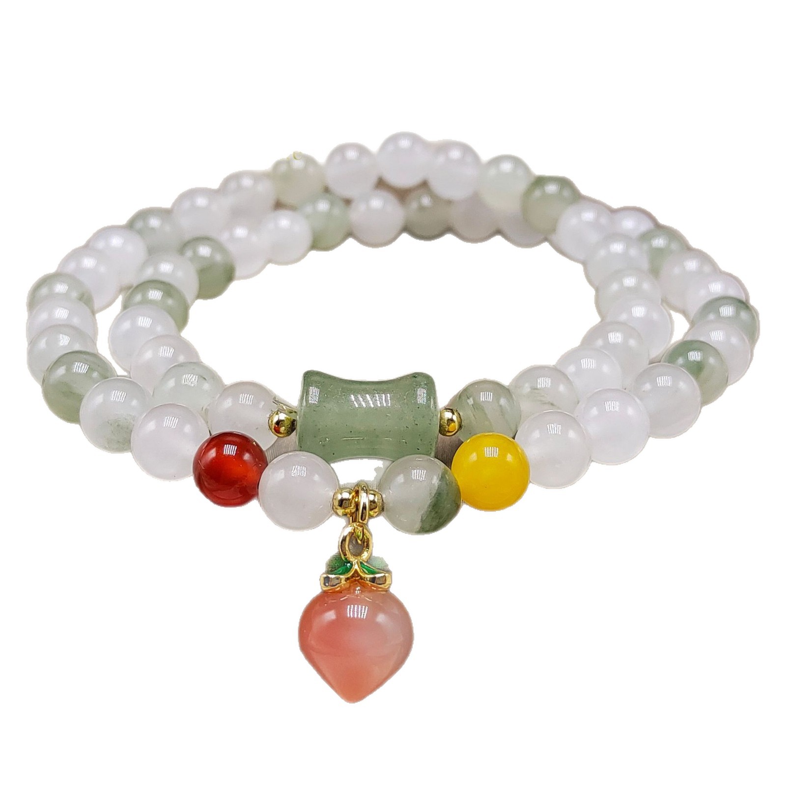 Chinese-style double-ring Tianshan jade bracelet for women, a niche, light luxury and high-end jade bracelet, simple and elegant, versatile accessory Item Picture