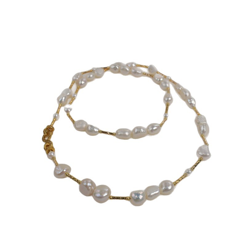 70cm autumn and winter outfit: Natural freshwater pearl sweater chain, Baroque irregular pearl necklace, long neck chain Item Picture