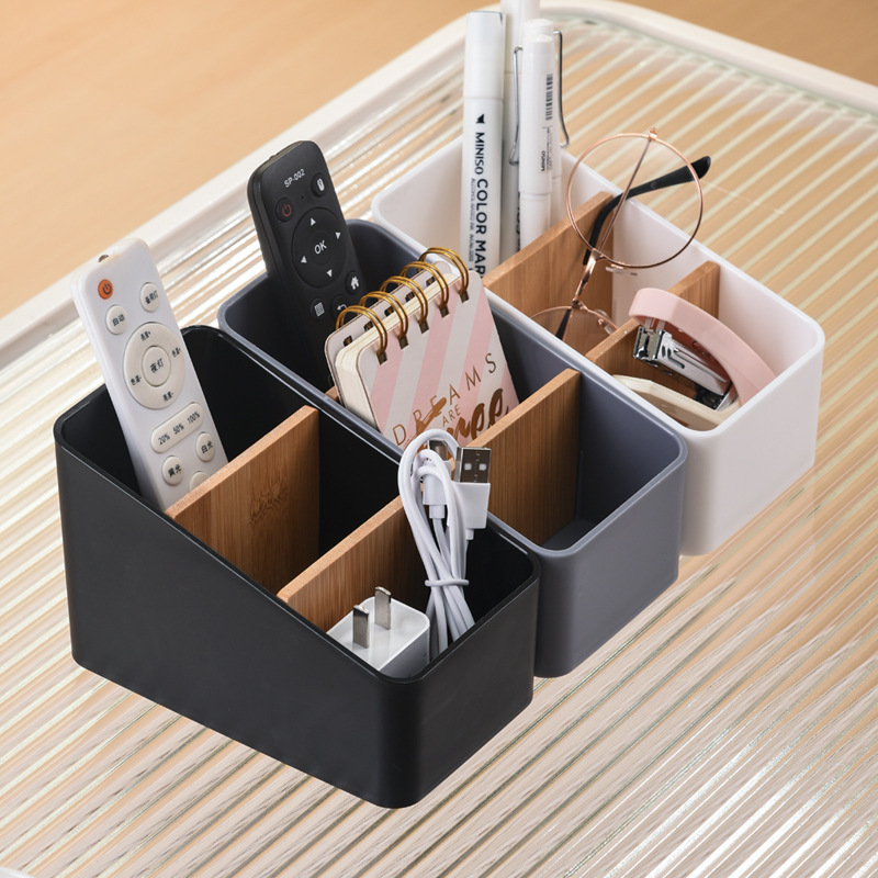 Caja de almacenamiento de cosméticos de escritorio negro multifuncional caja organizadora de archivos de cuentas suministros de almacenamiento arcabuz de almacenamiento ordenado details Picture