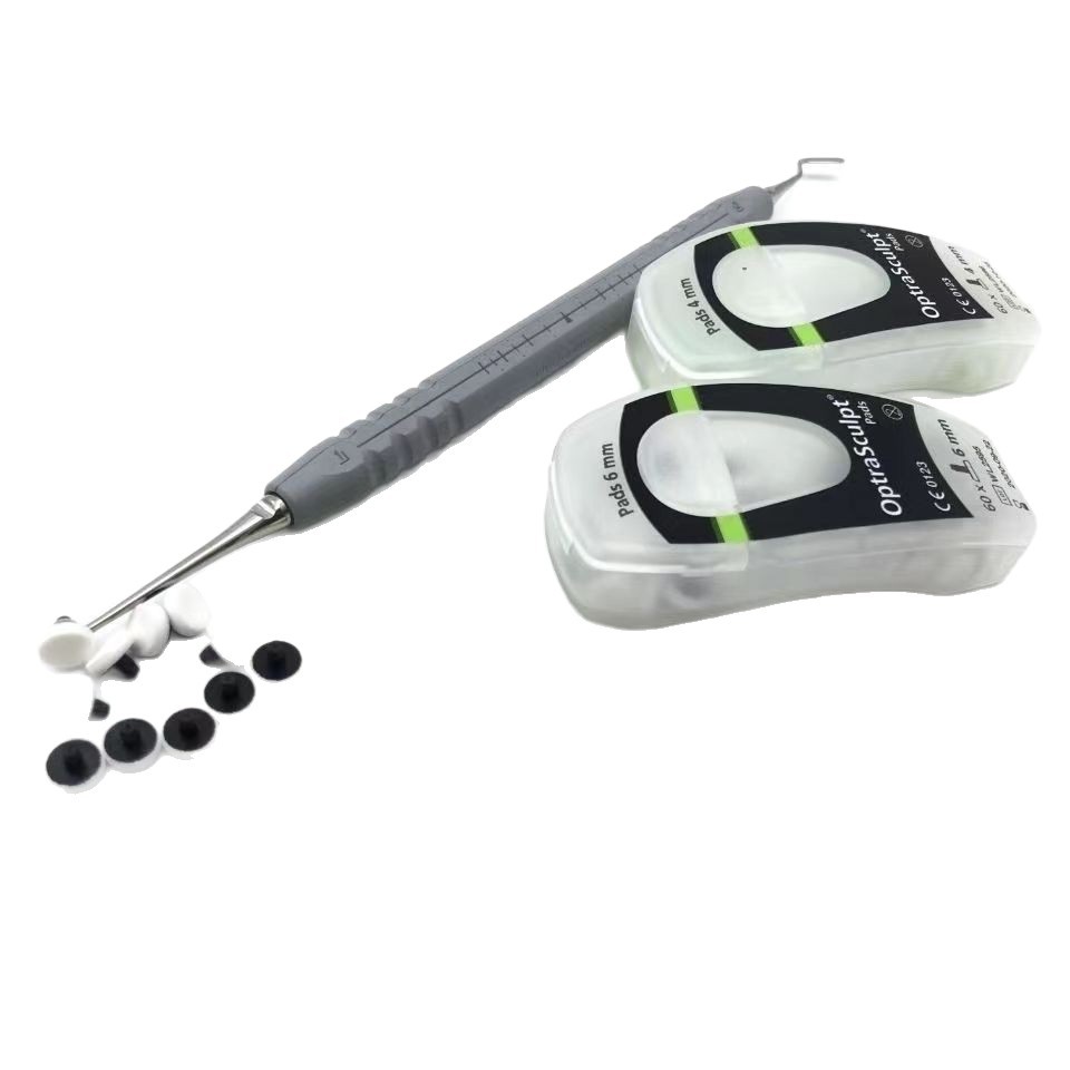 Cross-border exclusive dental plastic tools, resin material, ice porcelain veneer, silver engraving knife with foam head Item Picture