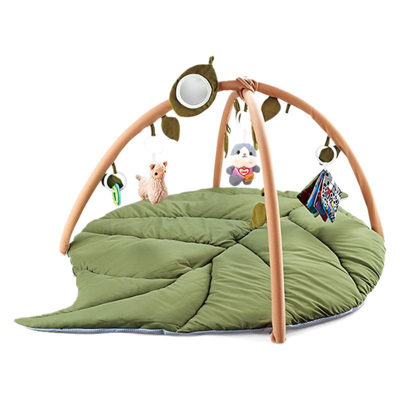 Toy baby leaf play mat, crawling mat, fitness stand with pillow, crawling mat, cloth book hanging piece, toy play mat Item Picture