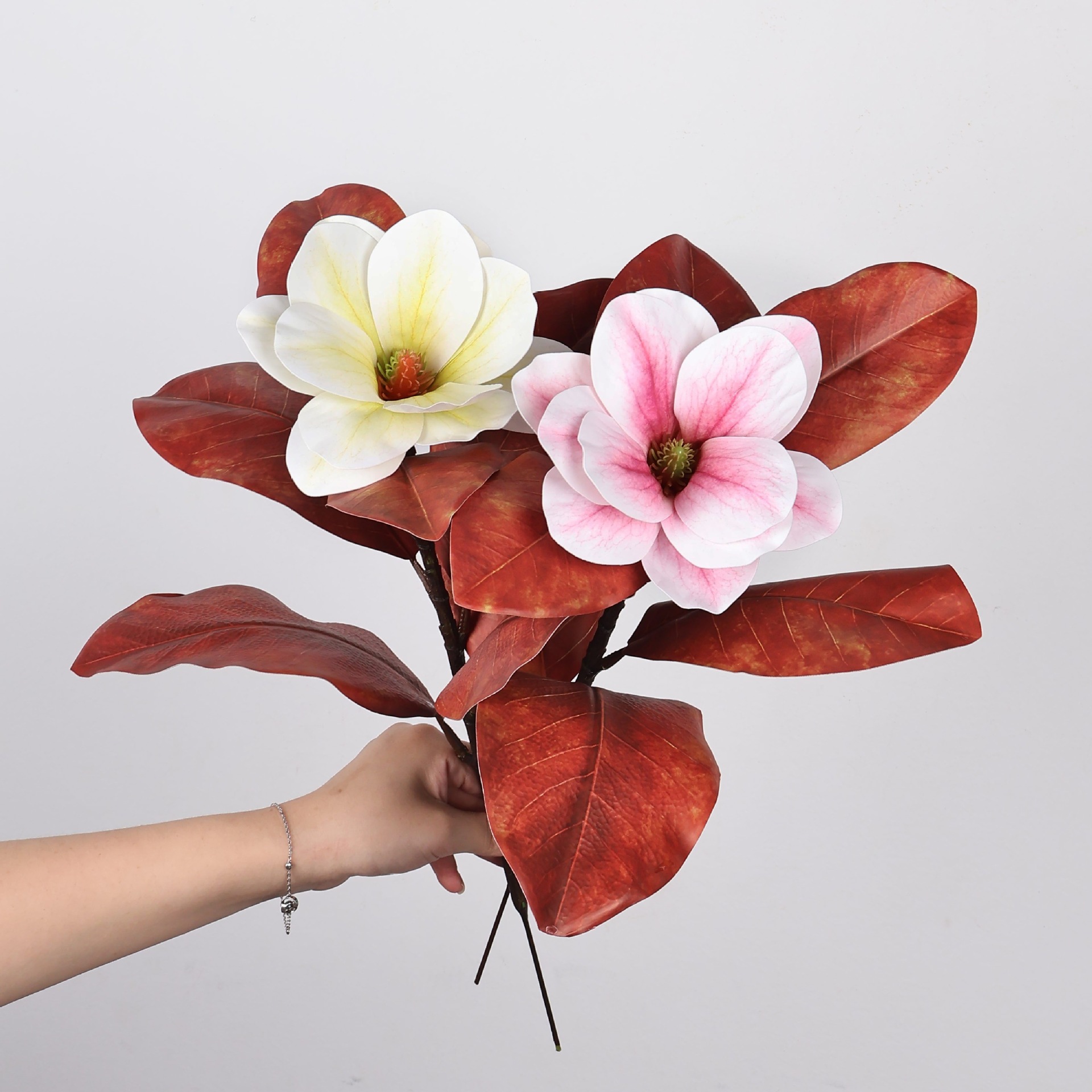 假花玉兰玉兰花仿真花中式禅意民宿酒店花艺摆件摄影道具装饰花束产品图