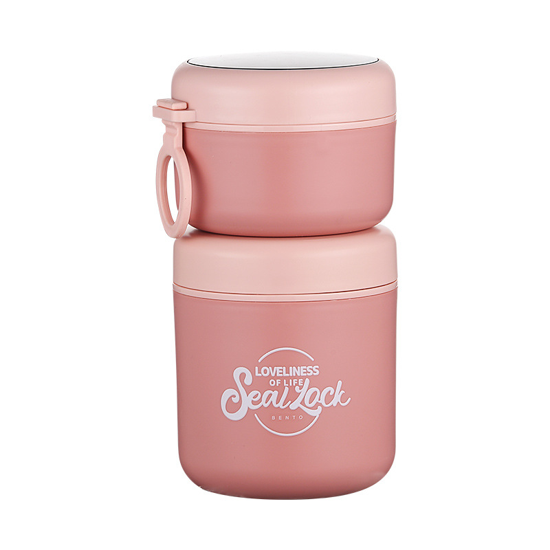 Acero inoxidable 304 aislamiento térmico de gran capacidad con tapa cuchara taza de desayuno taza de avena taza de leche estudiante trabajador de oficina gachas portátiles Item Picture