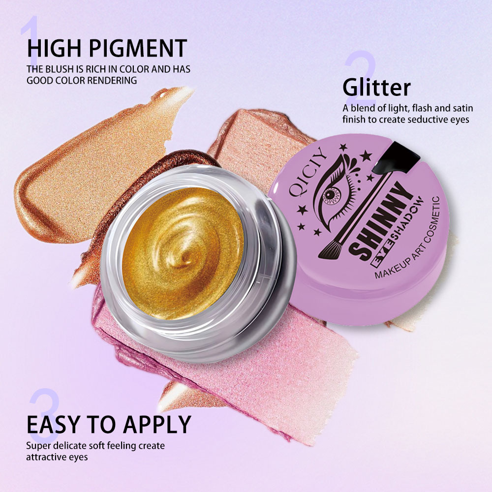 Cross-border exclusive QICIY ten-color eyeshadow, long-lasting color display without smudging, waterproof and sweat-proof, brightening eyeshadow makeup wholesale details Picture