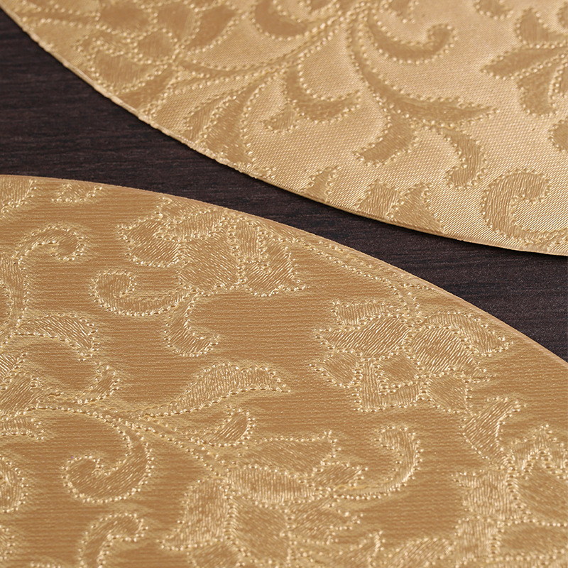Circular patterned table mat, thickened anti-slip table mat, home office desk mat, simple style details Picture