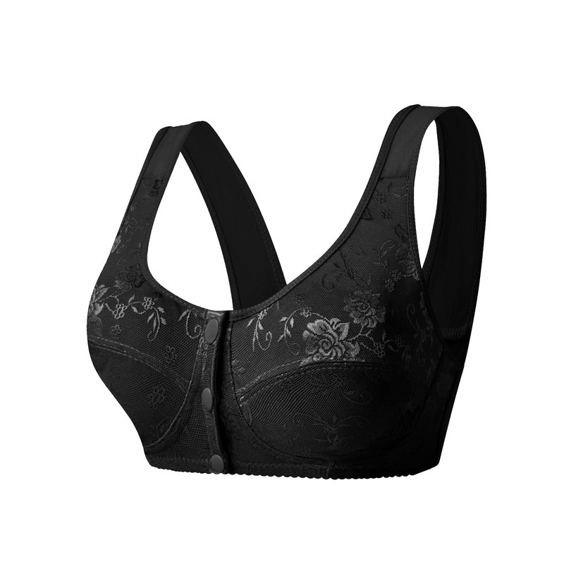 Underwear for the elderly, front-buttoned bras, pure cotton vest style underwear for middle-aged and elderly people, hot sales at women's stalls, mom's underwear, gathering bras, bras with thin shoulder straps, gathering cup bras, plus-size bras, plus-size underwear Specification image