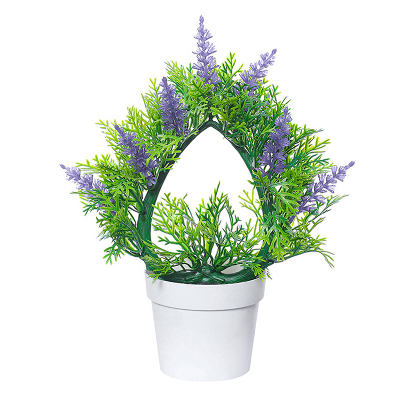 Spring artificial potted plants with a high-end feel, including artificial flowers, green plants, potted ornaments, roses, lavender, and small office desktop potted plants Item Picture