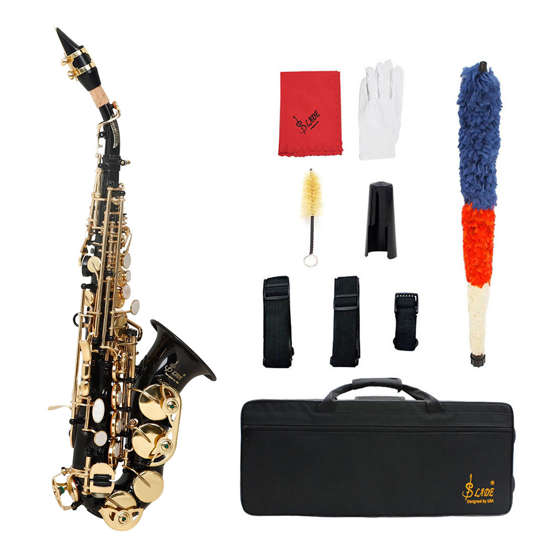 SLADE soprano saxophone cross-border performance, professional performance of B-flat soprano saxophone with small elbow