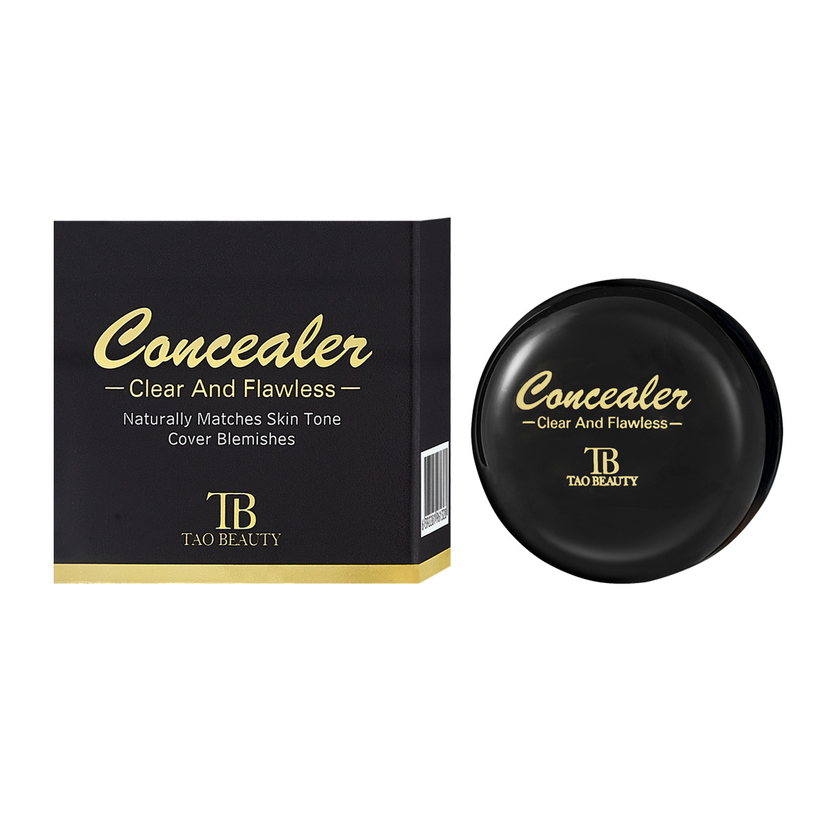 【跨境专供】Tao Beauty遮瑕膏斑点痘印黑眼圈自然防水遮瑕膏批发白底实物图