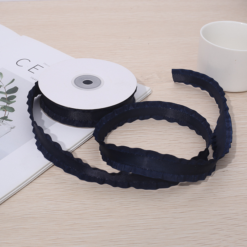 3.8厘米涤纶裙边带荷叶边50码每卷服装饰品辅料蝴蝶结礼品包装丝细节图