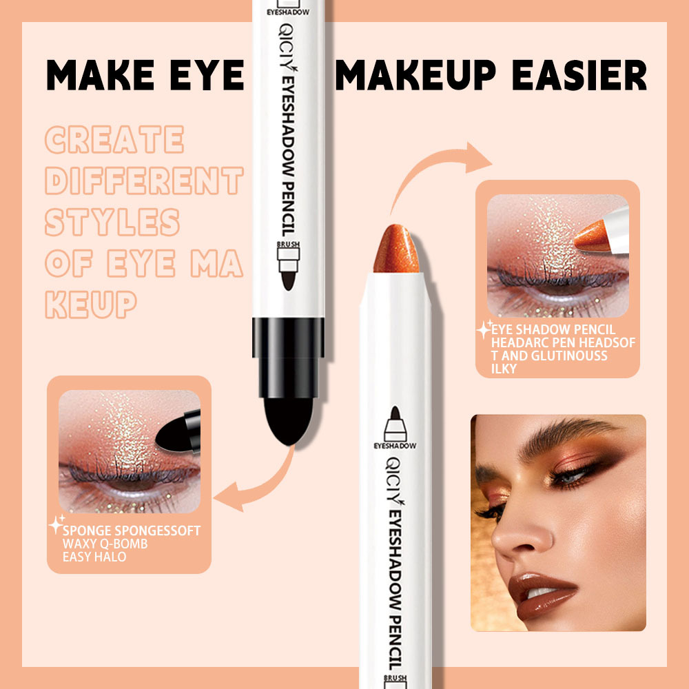 Cross-border exclusive QICIY Fine Light Eyeshadow pen for color display without smudging, waterproof, long-lasting high gloss and brightening wholesale details Picture