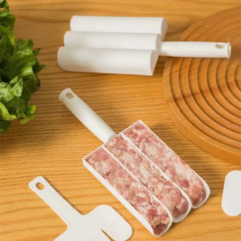 Three-in-one or four-in-one meatball maker, a household meatball wonder tool for frying meatballs and shrimp balls, a kitchen tool for squeezing fish balls and pressing meat balls Specification image