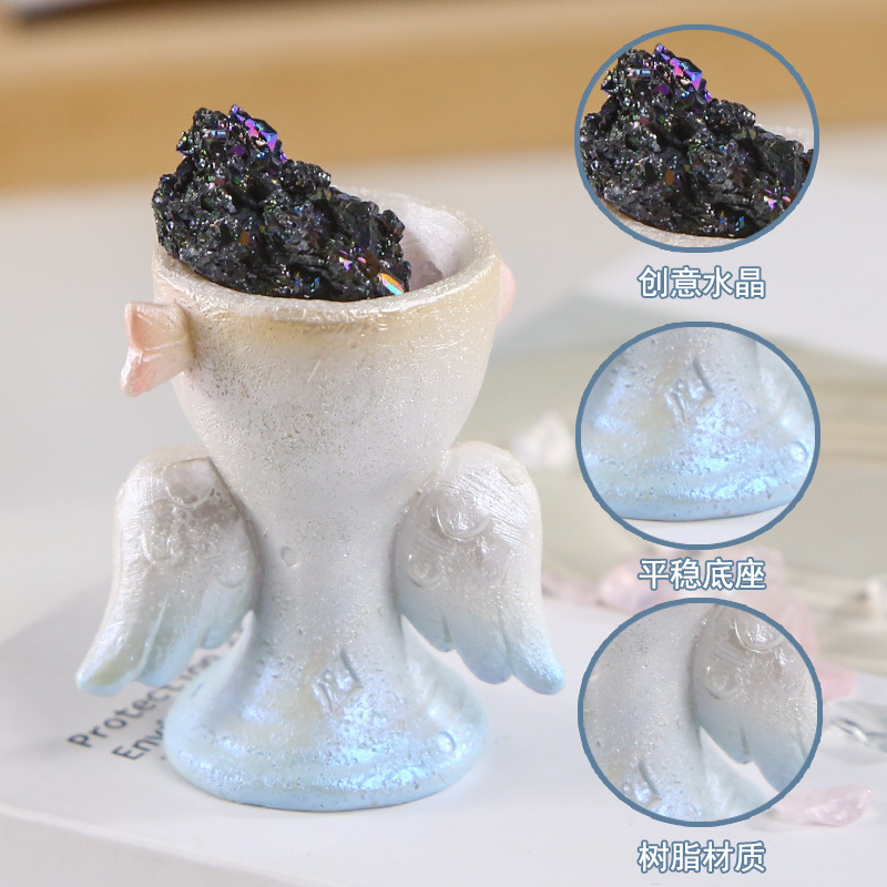 New zodiac blind box cartoon creative design, crystal decorative items, desktop resin handicrafts blind box Specification image