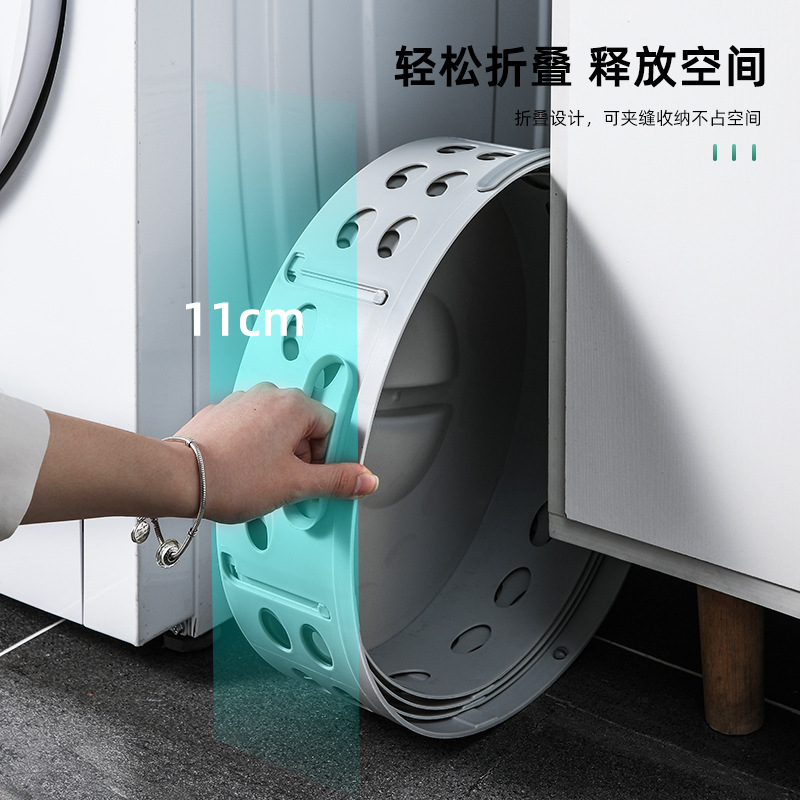 The dirty clothes basket can be hung in the home bathroom to store dirty clothes. It is a zoned storage basket and a wall-mounted dirty clothes basket in the bathroom details Picture