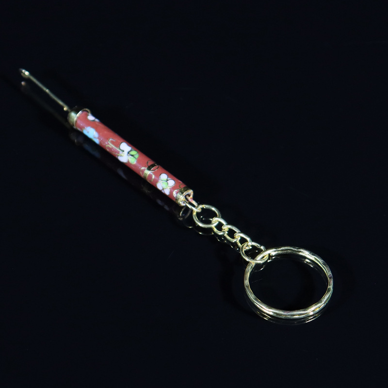 Beijing Cloisonne vintage collection, traditional polished keychain with cloisonne enamel, pendant ear scoop Specification image