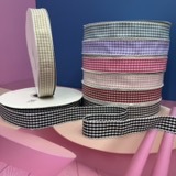 Black fungus edge checkered tape 1-4 cm wide wavy macaron colorful woven tape for cake baking DIY colorful checkered tape details Picture
