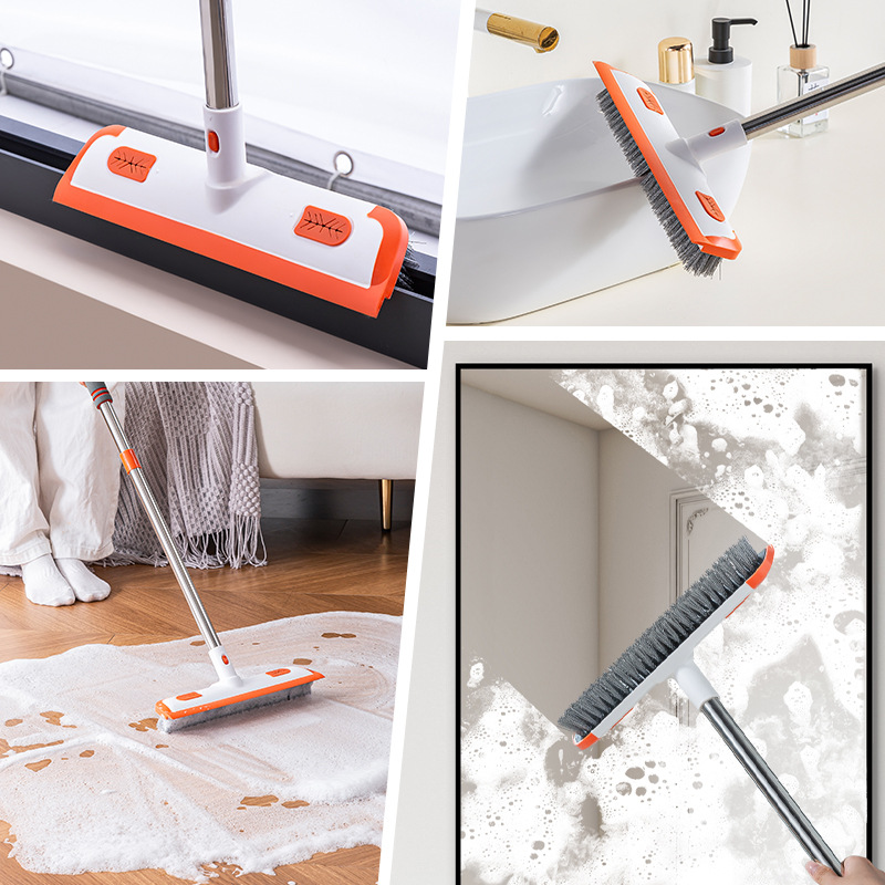 跨境新品家用地板刷浴室清洁刷加大硬毛刷卫生间瓷砖刷刮刷两用细节图