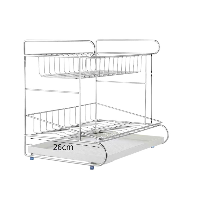 轻奢高级感304不锈钢多功能三层香水化妆品台面收纳整理置物架详情图5