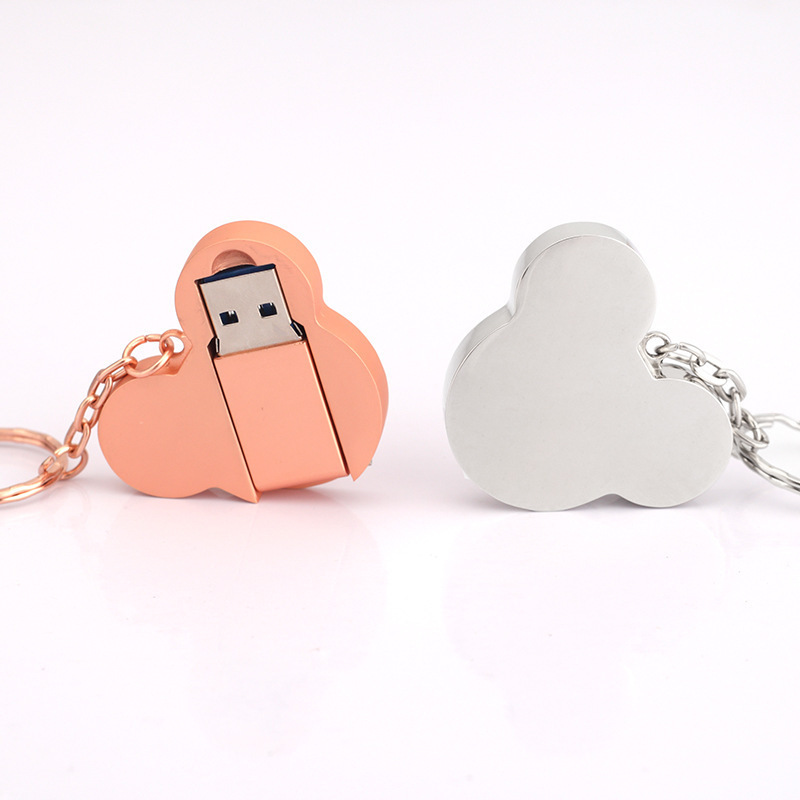 批发创意扣米奇头u盘32G/64G/128G金属U盘可定[[制LOGO礼品优盘详情图5