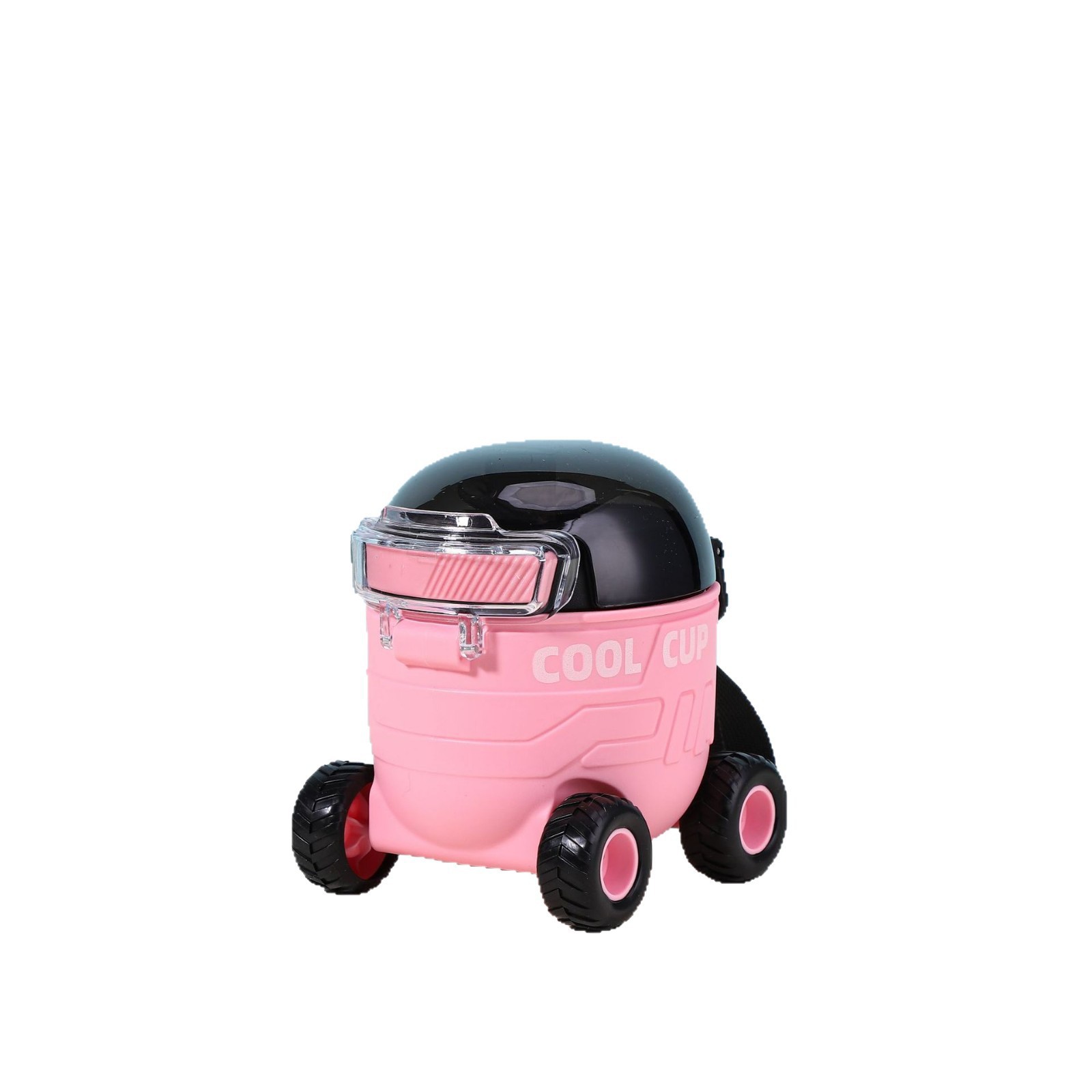 New cartoon children's straw water cup, plastic cup, Mars car cup, handle, portable large-capacity student water bottle Item Picture