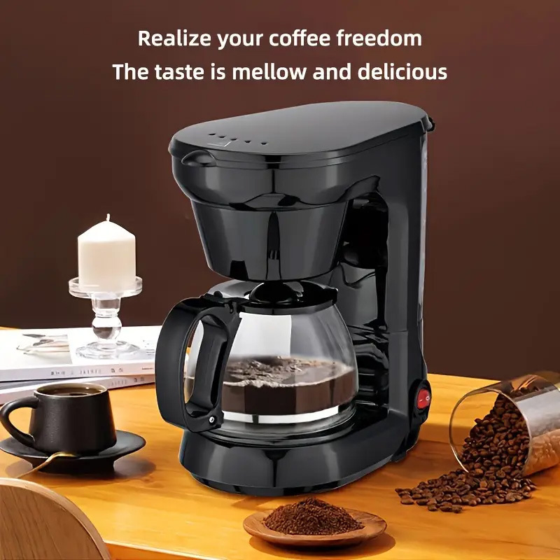 Cross-border American household coffee machine, drip milk tea machine, coffee pot, mini 750ML small grinding machine factory details Picture