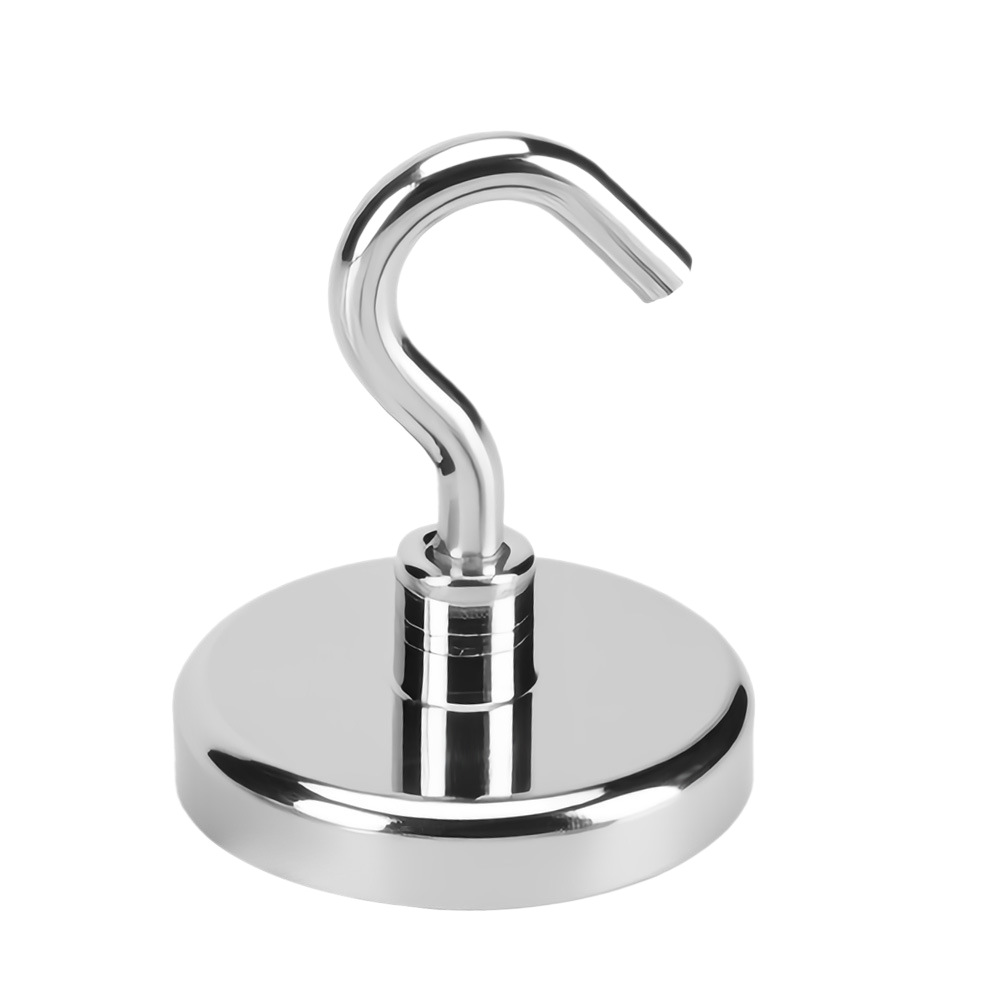 The manufacturer supplies neodymium iron boron strong magnetic hooks, traceless household nickel-plated and oxidized door rear hook magnets Item Picture