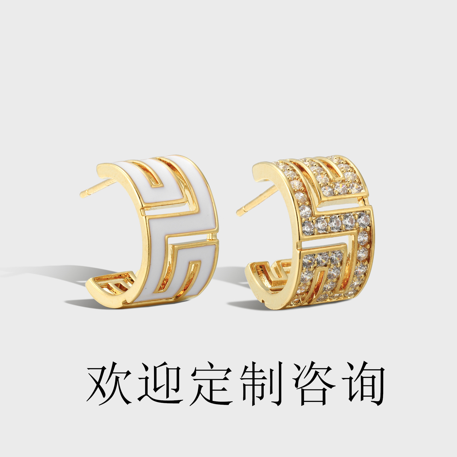 设计师新款个性小香风耳饰左右不对称925银针耳钉网红爆款耳环