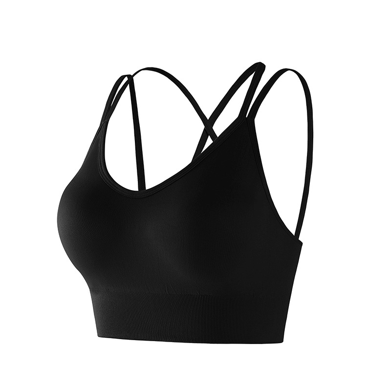 Wado Meibei sports underwear, one-piece shockproof fitness vest, fixed cup, high-strength gathering sports bra Item Picture