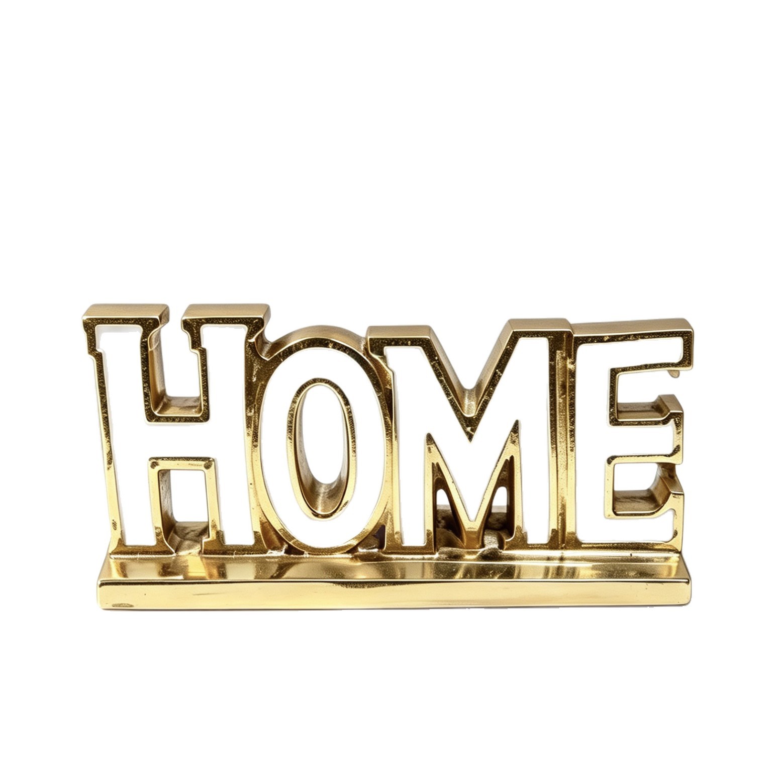 Creative English word ceramic handicrafts Smile desktop golden ornaments cross-border supply Item Picture