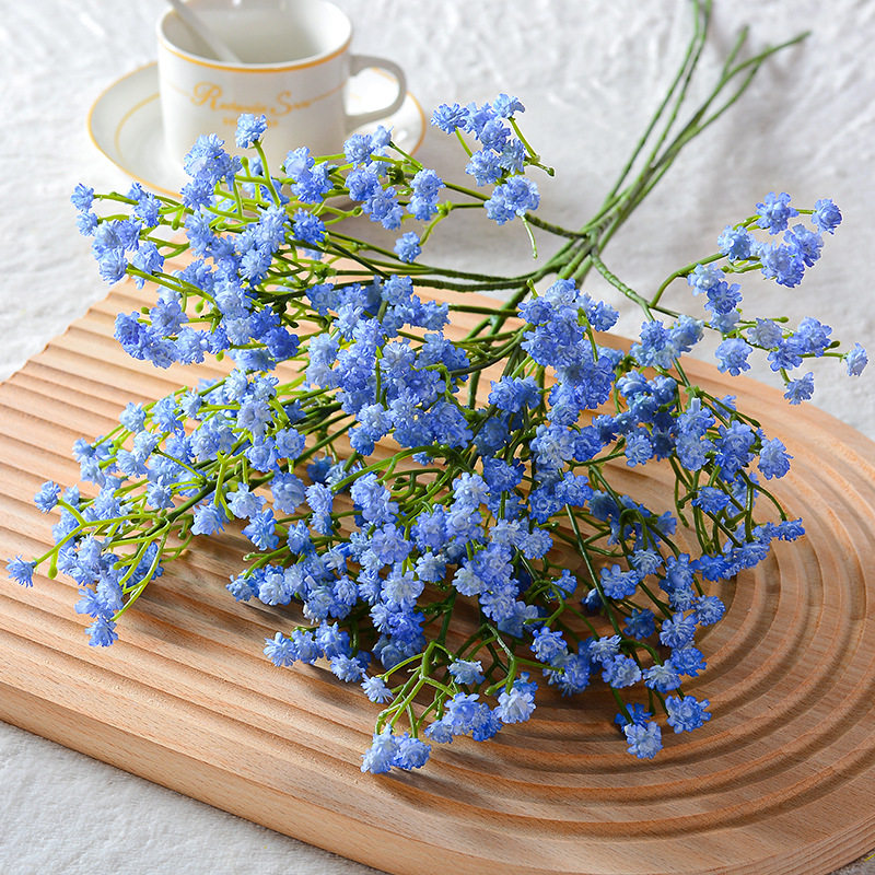 Artificial baby's breath soft rubber single baby's breath artificial flower wedding decoration hand-held plastic artificial flower details Picture