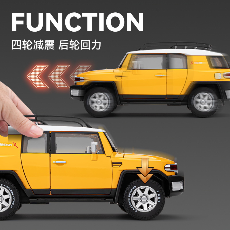 Officially authorized Toyota FJ Cruiser simulation off-road vehicle model Sound, Light and Rebound force collectible toy car ornaments Specification image