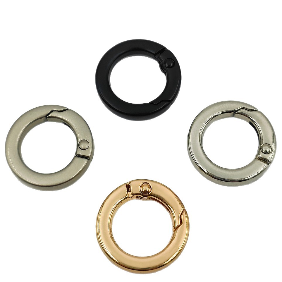 4-point flat thread pearl bag spring ring bag strap metal luggage DIY closed closure modification accessory handle ring spring buckle Item Picture