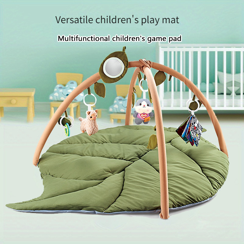 玩具婴儿叶子游戏垫爬行垫健身架带枕头爬爬垫布书吊件玩具游戏垫