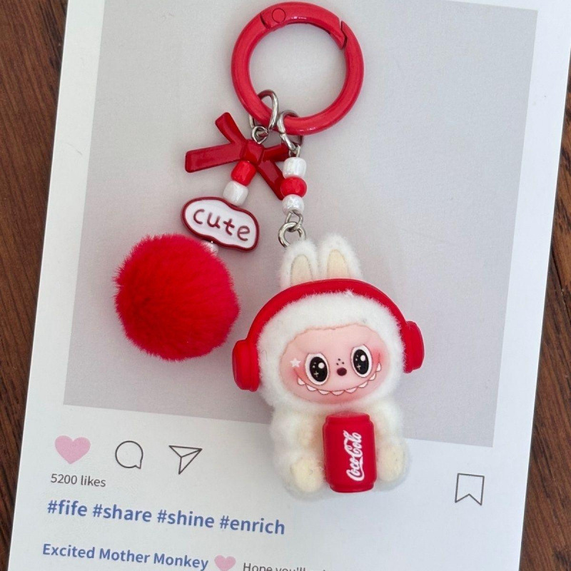 New plush animal keychains, plush pendants, dolls, bags, pendants, creative small gifts, figurines, and mobile phone pendants