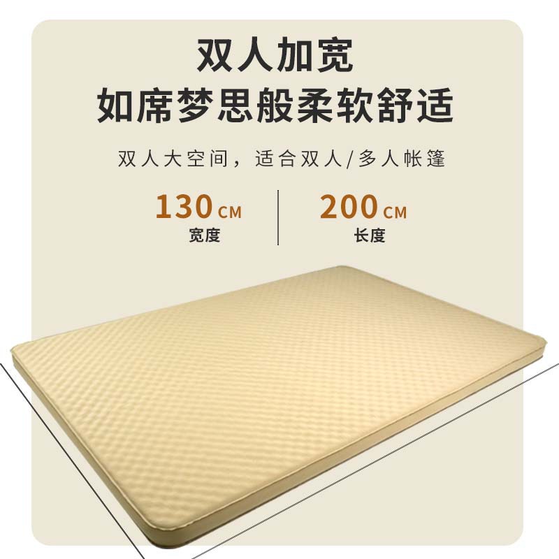 夏诺多吉自充气防潮睡垫户外露营蜂窝海绵垫包边床加厚波江奶酪垫产品图