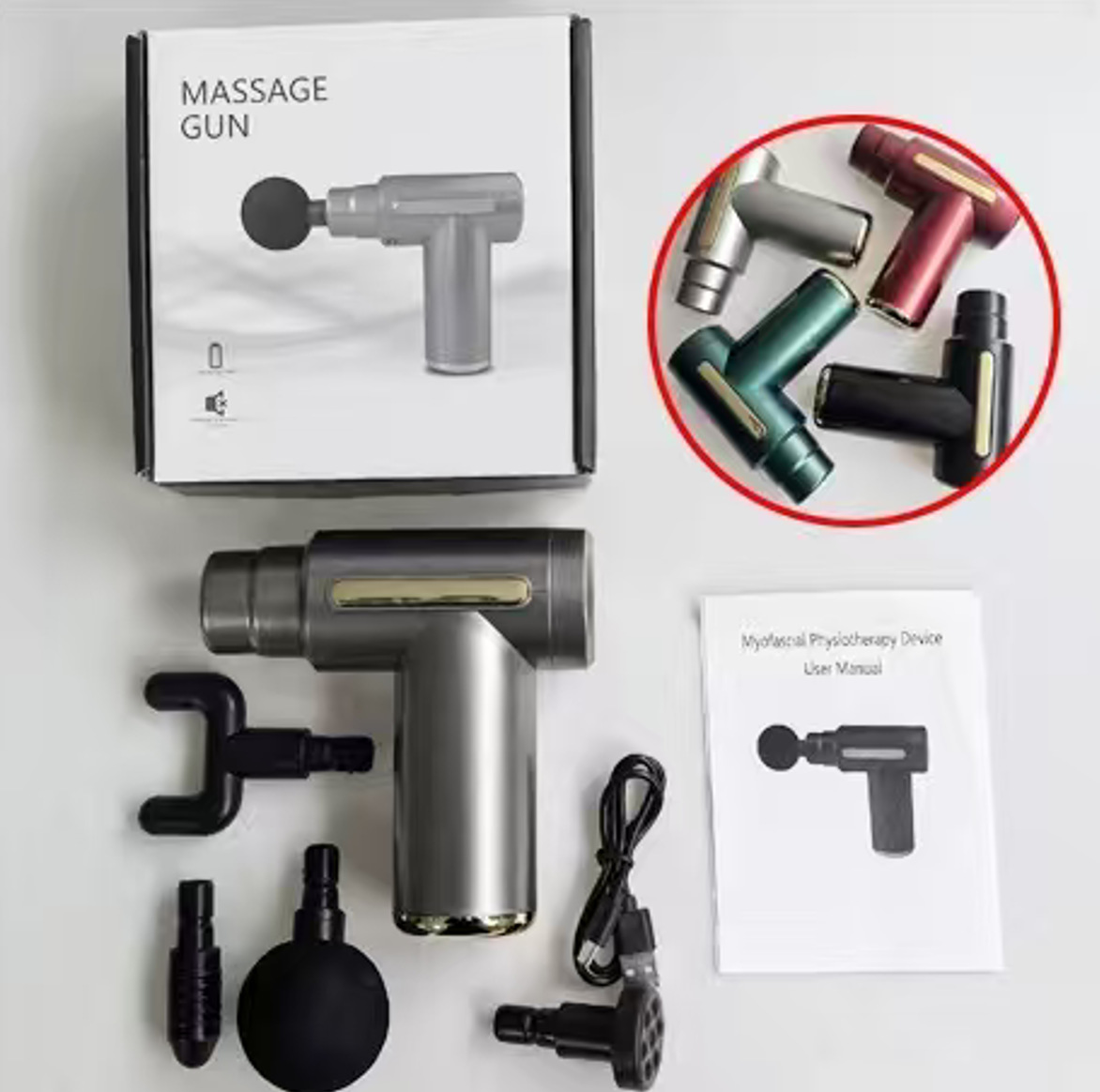 Fascia gun, muscle massager, mini professional grade cervical membrane gun, silent fitness and relaxation massage gun, cross-border