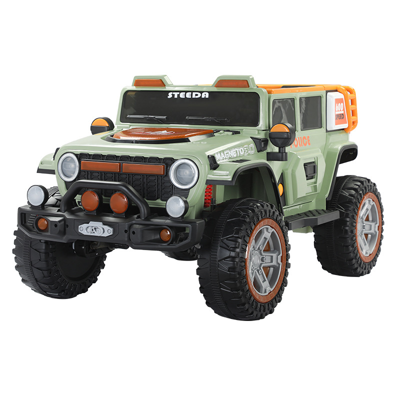 儿童电动车可坐男女小孩四轮遥控汽车音乐充电自驾电瓶宝宝玩具车白底实物图