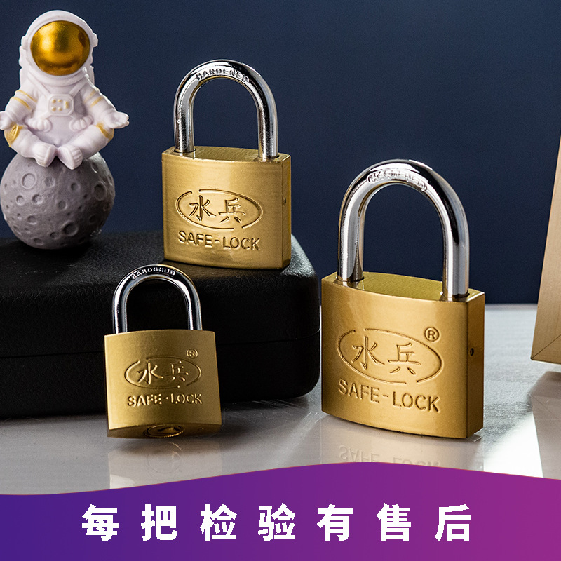 Lock, padlock, copper-like lock, door lock, household small lock head, dormitory front and back slot key, universal, single opening, multiple keys Application Scenario