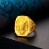2020 Innovative Cross-border Powerful Dragon Head Ring, Vietnam Nansha Gold Jewelry, Brass Gold-plated men's Fine Ring Application Scenario