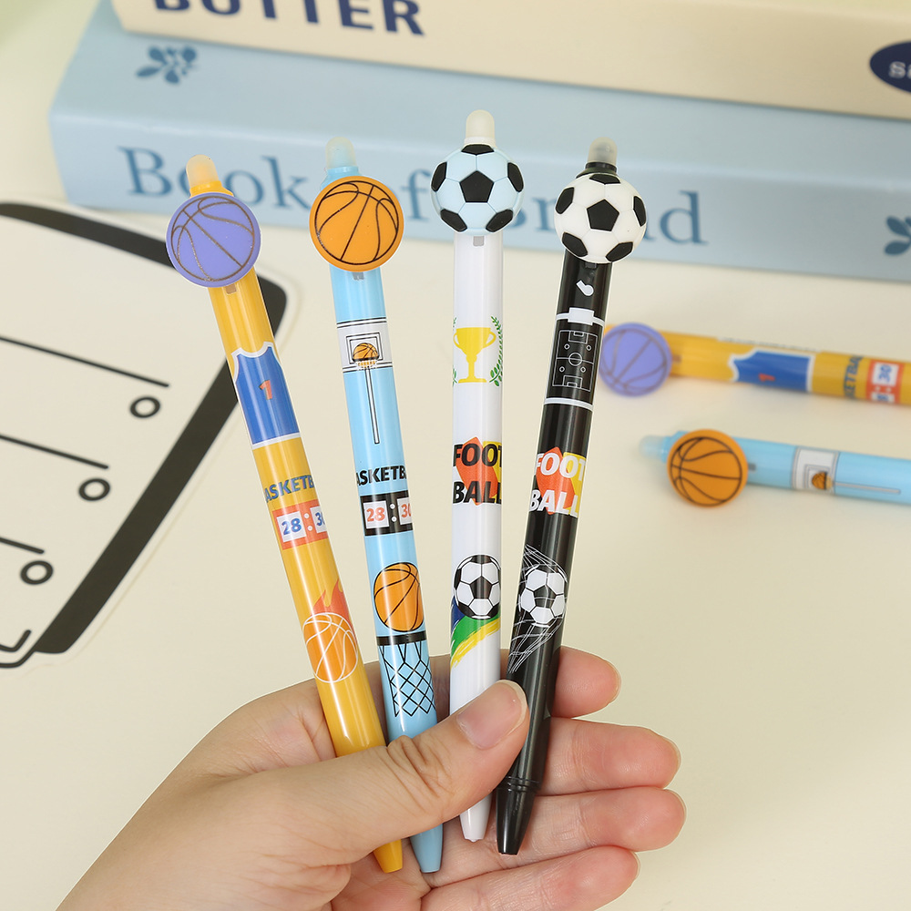 Ball game sports signature pen 0.7mm bullet head press pen erasable pen student writing pen wholesale gel pen Specification image