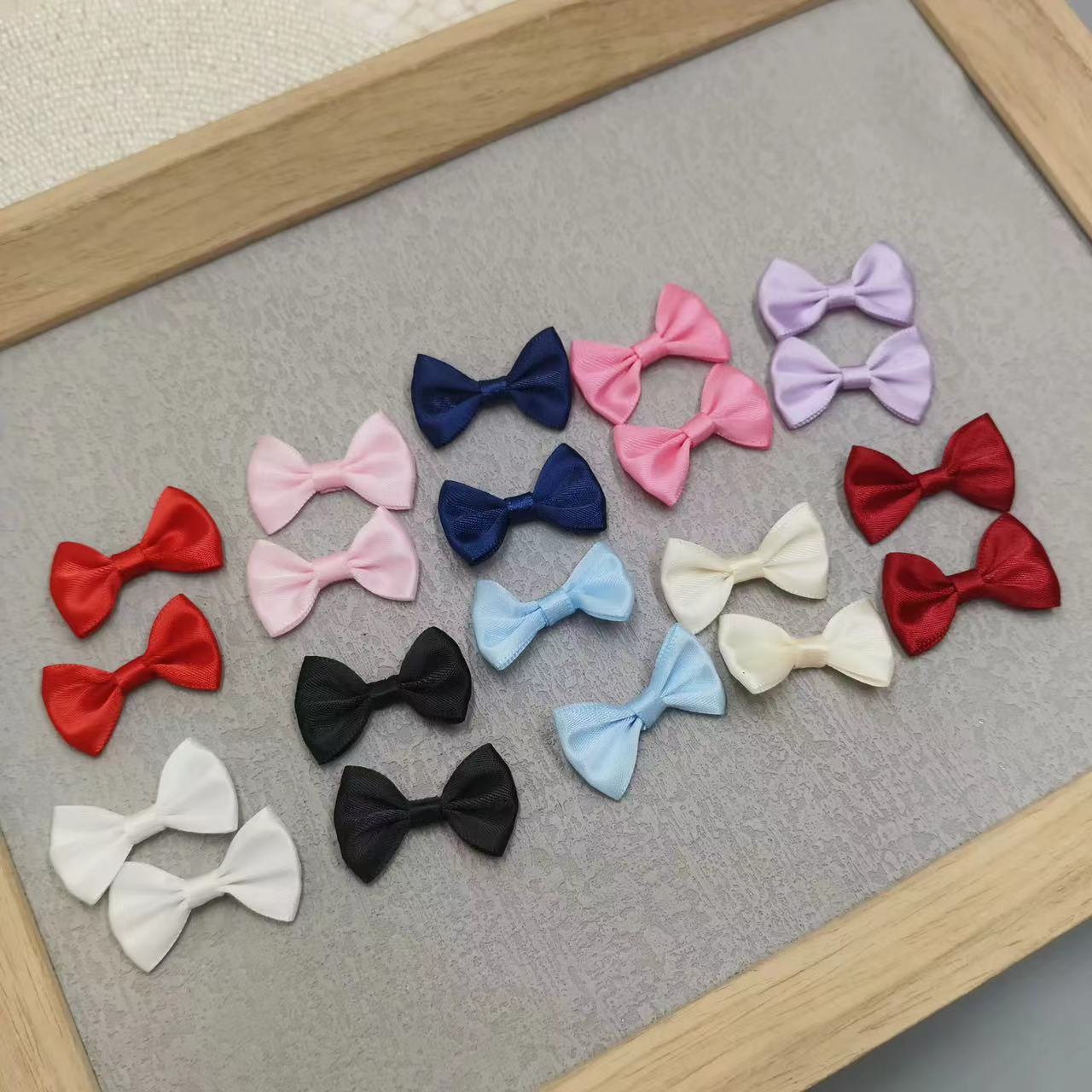 In-stock ribbon small bow clothing accessories, DIY clothing, shoes, hats, waist bags, bow semi-finished accessories