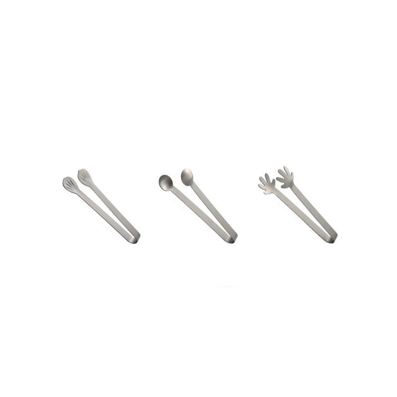 Stainless steel ice cube tongs, thickened ice cube tongs, home barbecue tongs, buffet food tongs, steak and barbecue tongs, bread tongs Item Picture