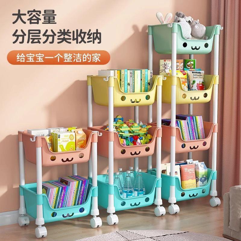 Colorful cartoon storage, folding shopping cart, push-pull truck, supermarket portable small trolley, shopping cart, convenient storage Application Scenario