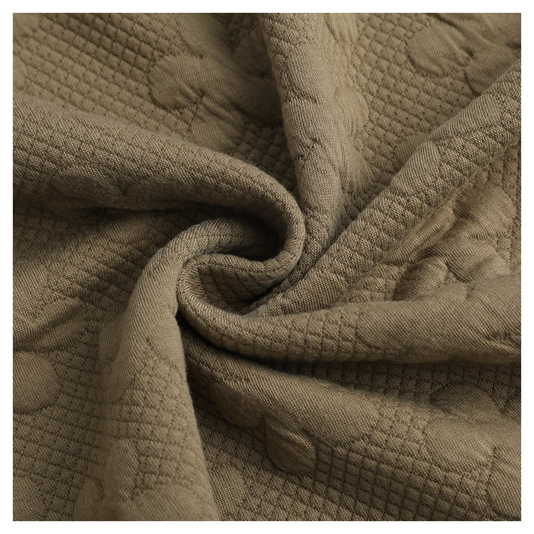 The manufacturer supplies 32s full polyester knitted stretch jacquard fabric for baby and children's underwear and crawling clothes Application Scenario