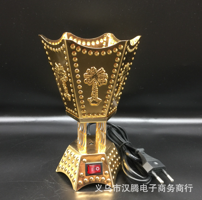 阿拉伯铁香炉 插电烧炭小号 四角六角 香薰炉工艺品摆件 四色香薰